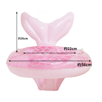 Rooxin Flamingo Swimming Circle Baby Infant Float Pool Swimming Ring With Sunshade Floating Seat Summer Beach Pool Swim Tube