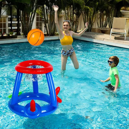 Floating Basketball Hoop Ring Toss Pool Game Water Fun Toys