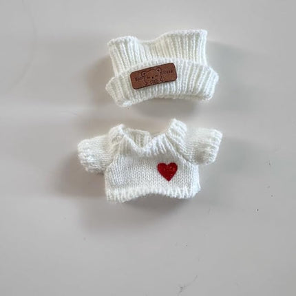 Bear Hat & Love Sweater Set for Labubu