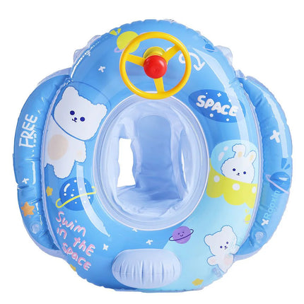 Rooxin Flamingo Swimming Circle Baby Infant Float Pool Swimming Ring With Sunshade Floating Seat Summer Beach Pool Swim Tube