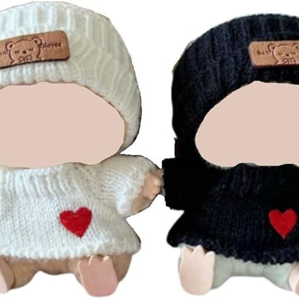 Bear Hat & Love Sweater Set for Labubu