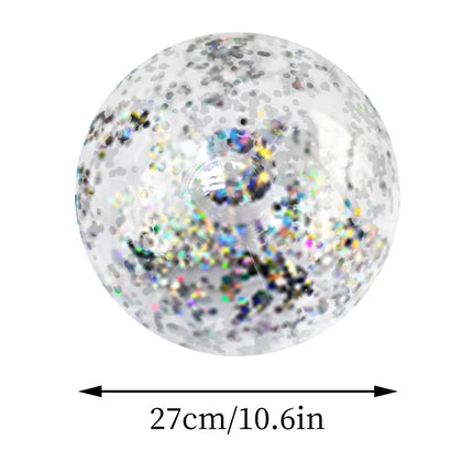 Sequin Beach Ball - Glitter Pool Toy for Parties & Swimming
