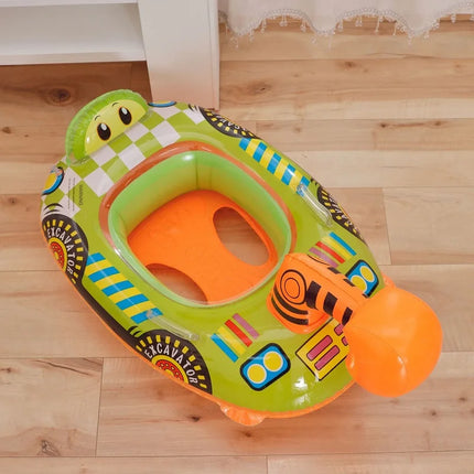 Rooxin Flamingo Swimming Circle Baby Infant Float Pool Swimming Ring With Sunshade Floating Seat Summer Beach Pool Swim Tube