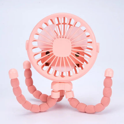 Silent Baby Fan (≤25dB) - Clip to Strollers, Wear as Neck Fan