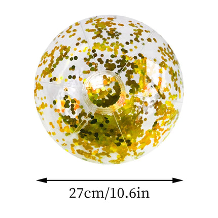 Sequin Beach Ball - Glitter Pool Toy for Parties & Swimming