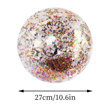 Sequin Beach Ball - Glitter Pool Toy for Parties & Swimming