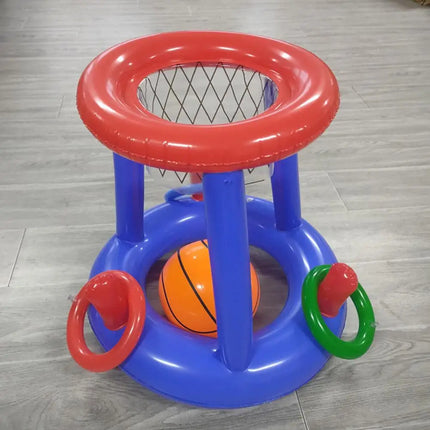Floating Basketball Hoop Ring Toss Pool Game Water Fun Toys
