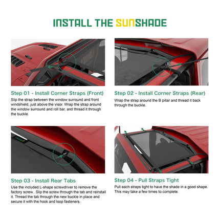 Covosun Jeep Gladiator Sun Shade Soft Top Replacement
