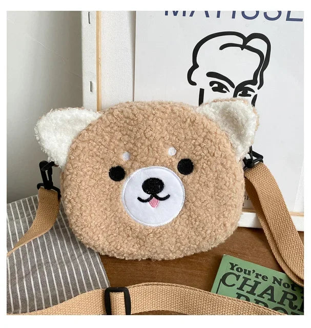Kawaii Bag Women Cartoon Plush Shoulder Bag Crossbody Bag