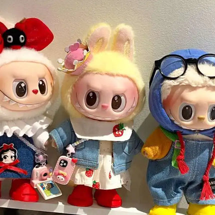 Labubu Mini Doll'S designer Clothes Outfit Accessories