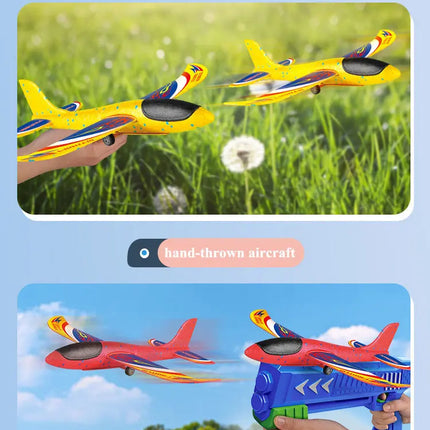 Foam Plane Launcher Outdoor Toy for Boys