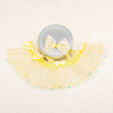 Bow Sequined Gauze Dress For 17cm Labubu Doll