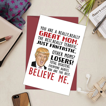 Funny Trump Mothers Day Card from Daughter, Son or kids