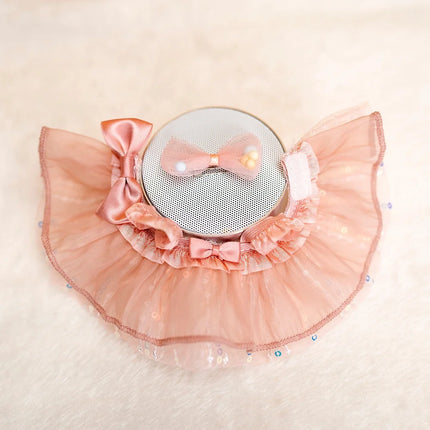Bow Sequined Gauze Dress For 17cm Labubu Doll