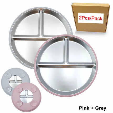 Stainless Steel Plate Kids Dinner Sets