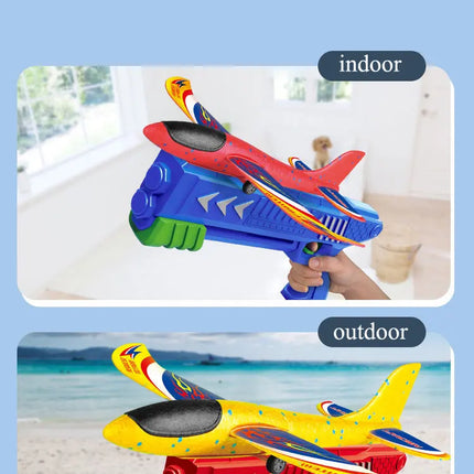 Foam Plane Launcher Outdoor Toy for Boys