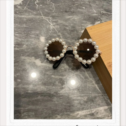 Swimsuit pearl round glasses