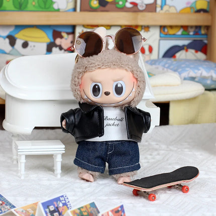 Labubu Doll's Clothes, Leather Jacket T-shirt Pants Dress
