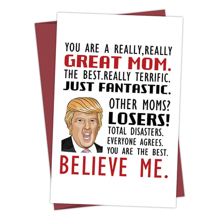Funny Trump Mothers Day Card from Daughter, Son or kids