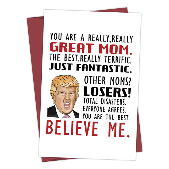 Funny Trump Mothers Day Card from Daughter, Son or kids