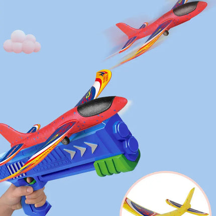 Foam Plane Launcher Outdoor Toy for Boys
