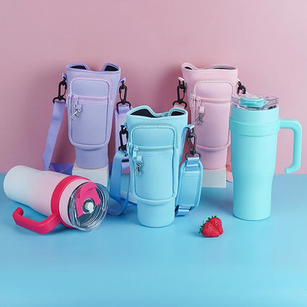 40oz Neoprene Water Bottle Pouch Holder Carrier Bag