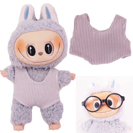 Doll Swimsuit+Glasses For labubu 17cm Plush Doll