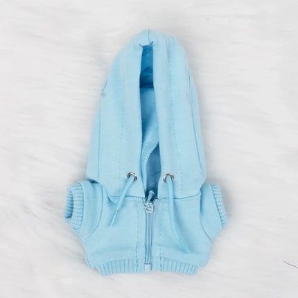 Stylish Hooded Zipper Sweatshirt Outfit Set  for 15-17cm Labubu Dolls