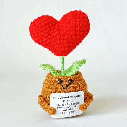 Crochet Sunflower Doll Handmade Knitted Gift for Mom from Daughter Son