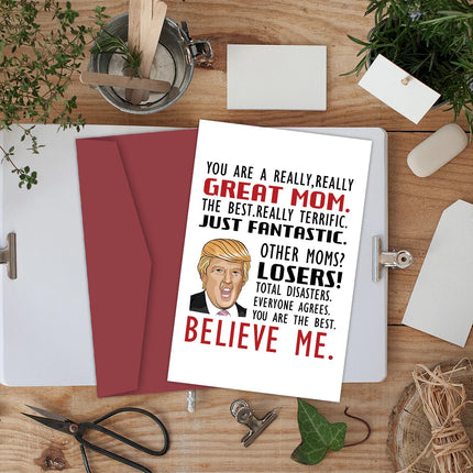 Funny Trump Mothers Day Card from Daughter, Son or kids