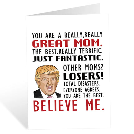Funny Trump Mothers Day Card from Daughter, Son or kids