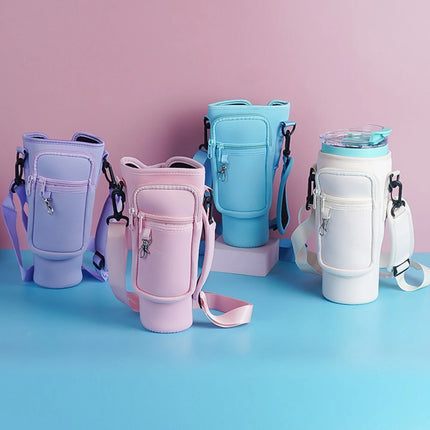 40oz Neoprene Water Bottle Pouch Holder Carrier Bag