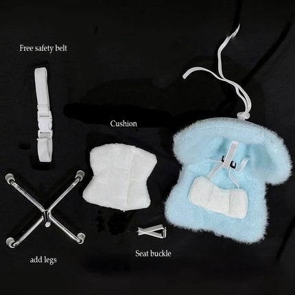 Car Doll Safety Seat for 17cm Labubu Cartoon Chair