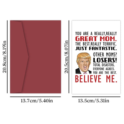 Funny Trump Mothers Day Card from Daughter, Son or kids