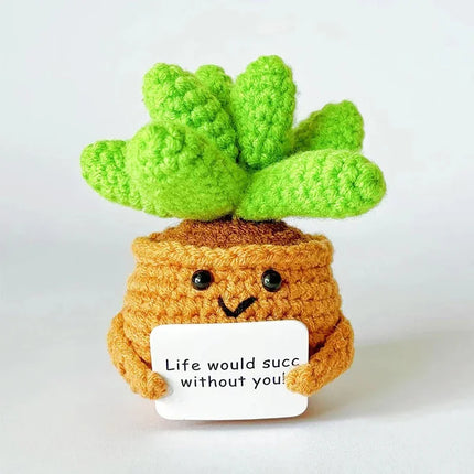 Crochet Sunflower Doll Handmade Knitted Gift for Mom from Daughter Son