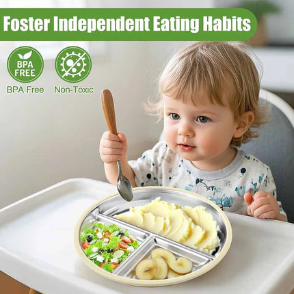 Stainless Steel Plate Kids Dinner Sets