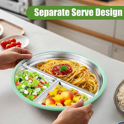 Stainless Steel Plate Kids Dinner Sets