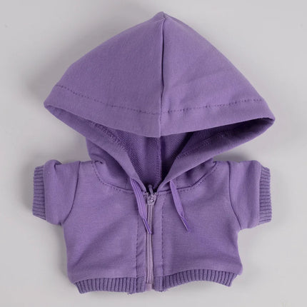 Stylish Hooded Zipper Sweatshirt Outfit Set  for 15-17cm Labubu Dolls