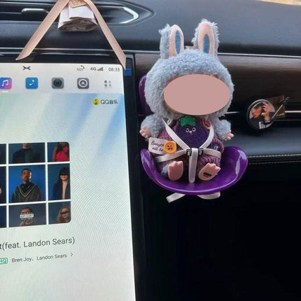Carseat Safety Seat for Labubu Cute Doll Air Outlet