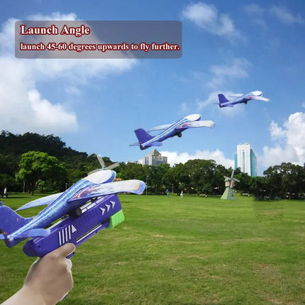 Foam Plane Launcher Outdoor Toy for Boys
