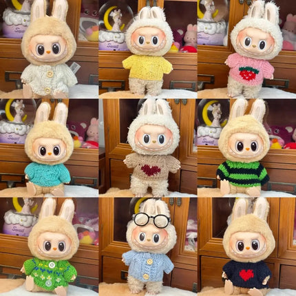 Labubu Doll Clothes Outfit Accessories For 15/17cm