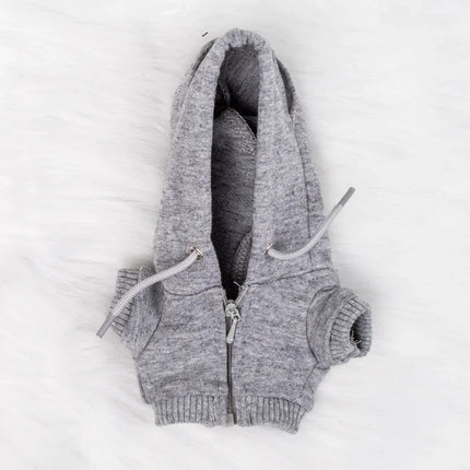 Stylish Hooded Zipper Sweatshirt Outfit Set  for 15-17cm Labubu Dolls