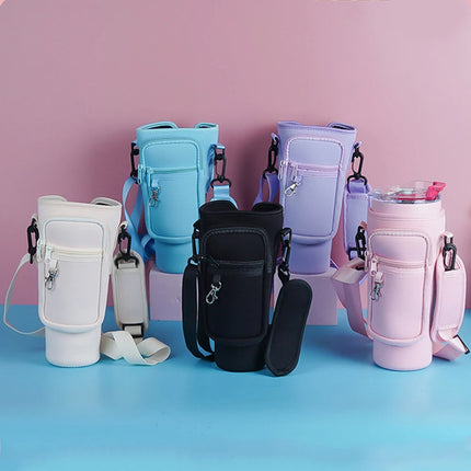40oz Neoprene Water Bottle Pouch Holder Carrier Bag