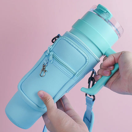 40oz Neoprene Water Bottle Pouch Holder Carrier Bag