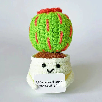 Crochet Sunflower Doll Handmade Knitted Gift for Mom from Daughter Son