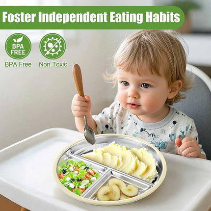Stainless Steel Plate Kids Dinner Sets