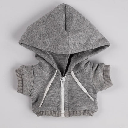 Stylish Hooded Zipper Sweatshirt Outfit Set  for 15-17cm Labubu Dolls