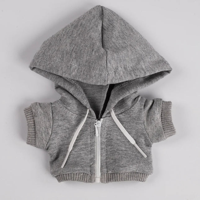 Stylish Hooded Zipper Sweatshirt Outfit Set  for 15-17cm Labubu Dolls