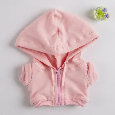 Stylish Hooded Zipper Sweatshirt Outfit Set  for 15-17cm Labubu Dolls