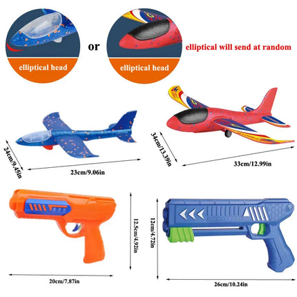 Foam Plane Launcher Outdoor Toy for Boys